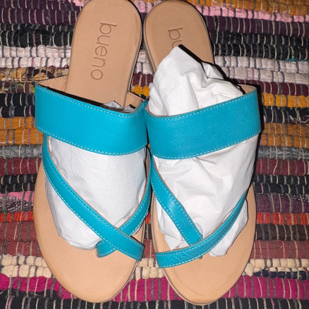 Bueno Jackson Sandals Blue